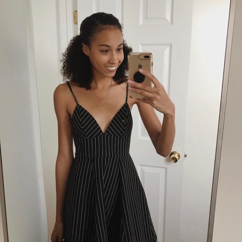 Best thrift finds of 2018, thrifted dress, striped dress, nordstrom dress